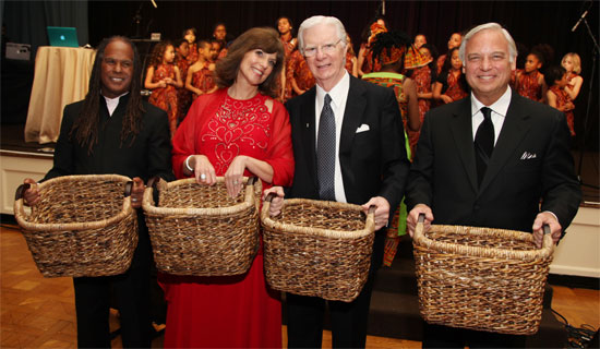 Honorary Chairs Rev Michael Beckwith, Bob Proctor and Jack Canfield with Cynthia Kersey at the Unstoppable Gala 2013